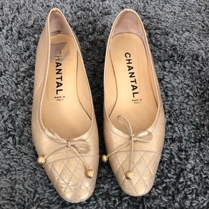 Gold CHANTAL flats